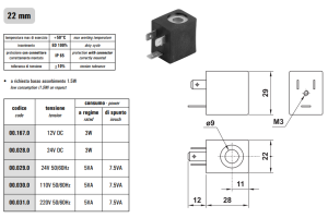 Cewka 00.16/02/03, Napięcie: 24V DC