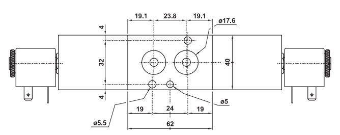 Namur 5823 C/A/P EE, Elektrozawory - NC/NO: CC - centralnie 