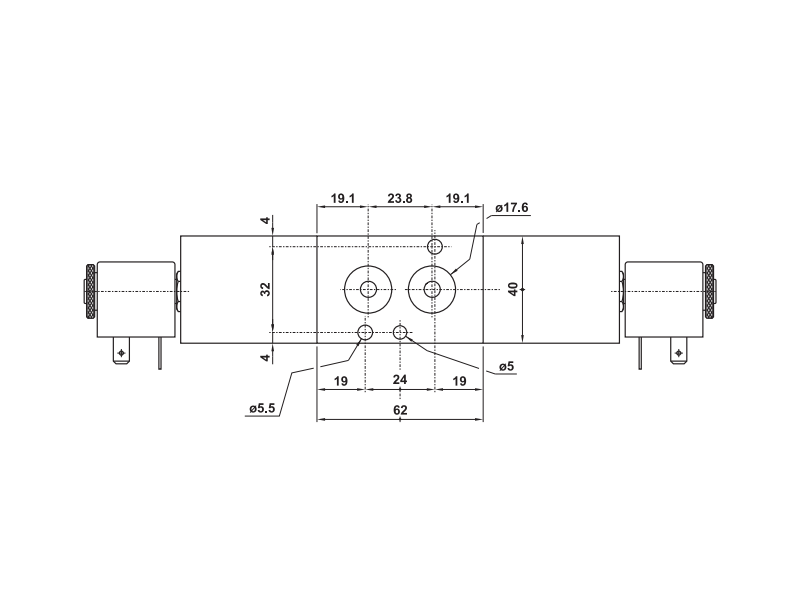 Namur 5823 C/A/P EE, Elektrozawory - NC/NO: CC - centralnie 