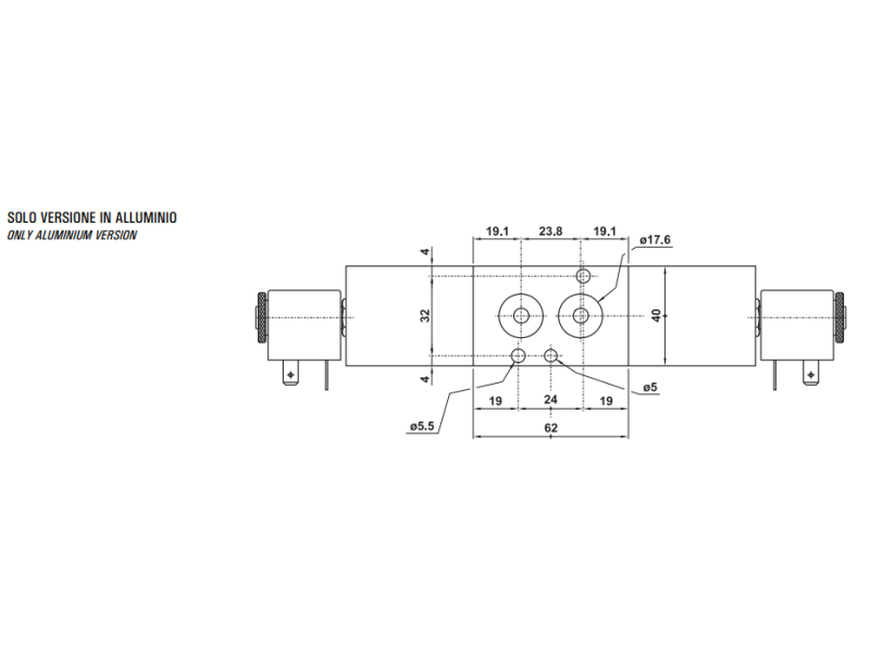 Namur 5823 C/A/P EE, Elektrozawory - NC/NO: CC - centralnie 