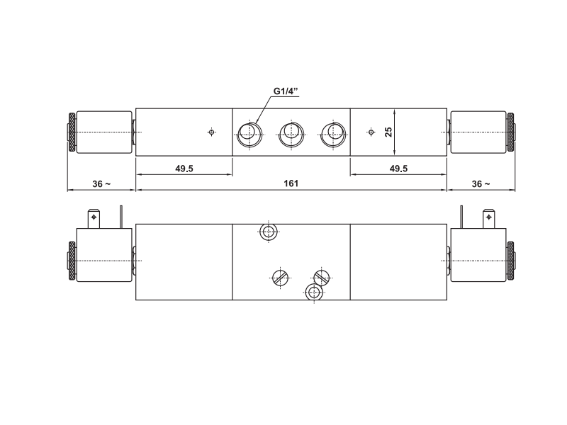 Namur 5823 C/A/P EE, Elektrozawory - NC/NO: CC - centralnie 