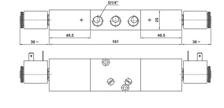 Namur 5823 C/A/P EE, Elektrozawory - NC/NO: CC - centralnie 