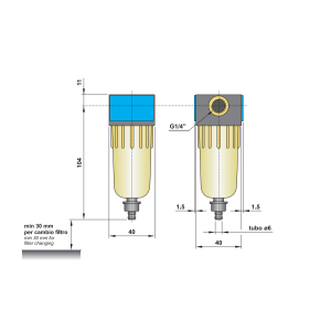 Filtr separujący wodę G1/4"  2-25/05-S