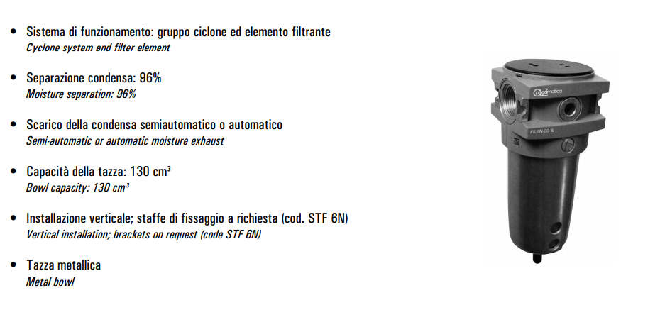 Filtr separujacy wodę G1" 6N-30-S/A 6N-05-S