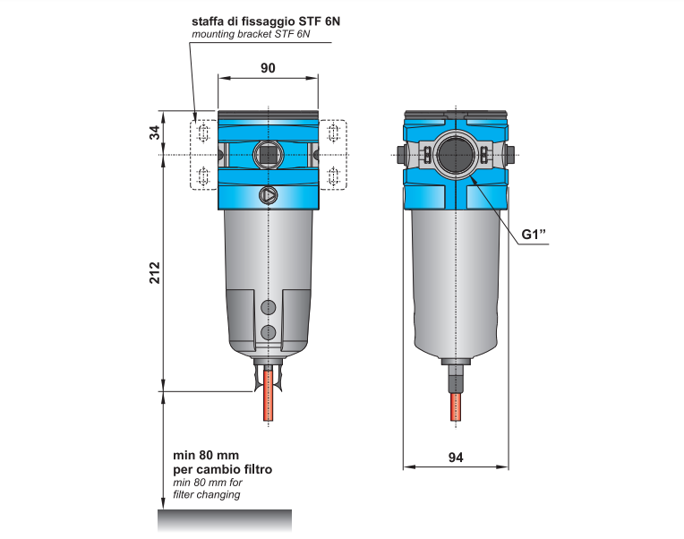 Filtr separujacy wodę G1" 6N-30-S/A 6N-05-S