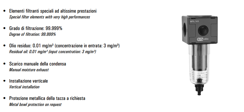 Mikrofiltr MFIL 2/3/4-S 6N-S