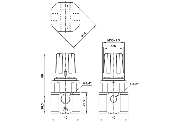 Regulator ciśnienia 16.070.4 16.071.4