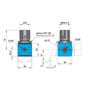 Regulator cśnienia G3/8" REG 3-08