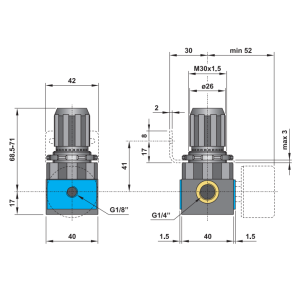 Regulator ciśnienia G1/2" REG 4-08
