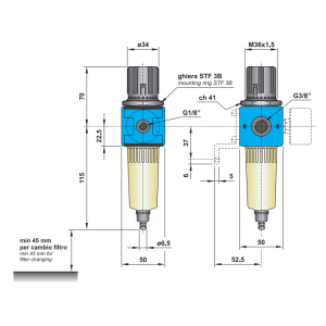 Filtro-reduktor G3/8″ FR 3-08-30/05-S