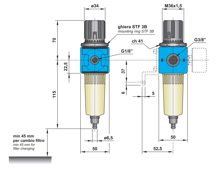 Filtro-reduktor G3/8″ FR 3-08-30/05-S