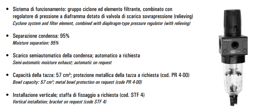 Filtro-reduktor G1/2″ FR 4-08-30/05-S