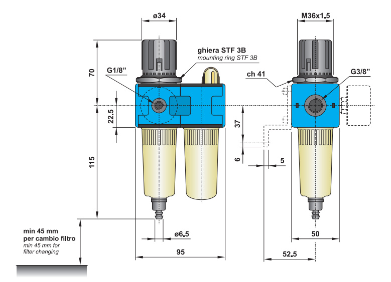 Zespół przygotowania powietrza FR+L G3/8″ FR+L 3-08-30-S