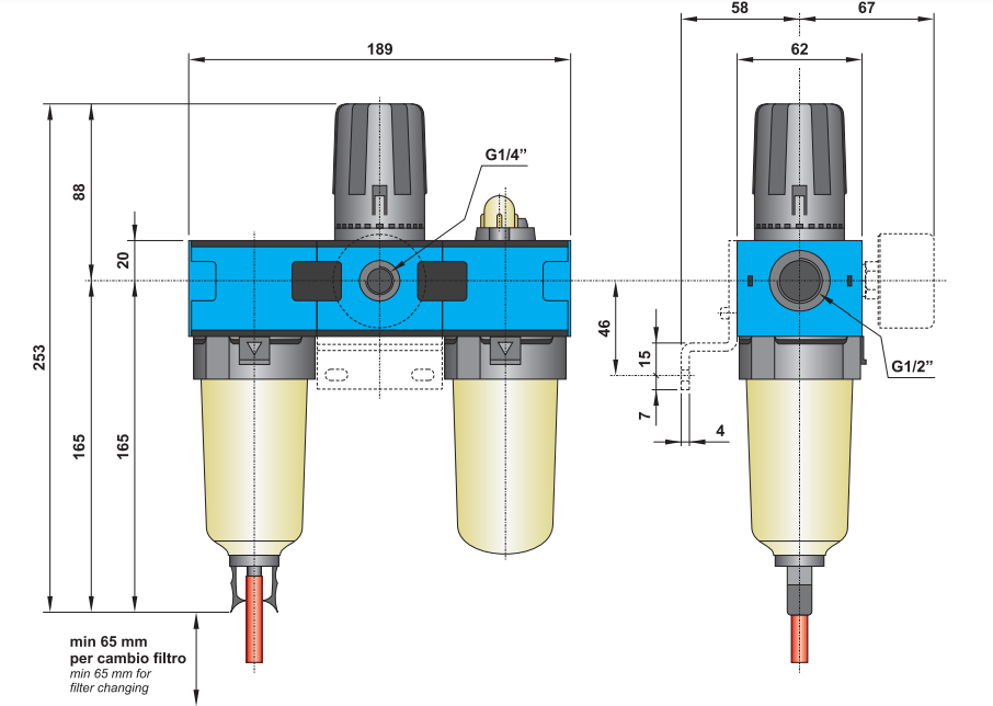 Zespół przygotowania powietrza G1/2″ FRL 4-08-30-S