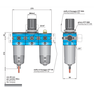 Zespół przygotowania powietrza G1″ FRL 6N-10-30-S