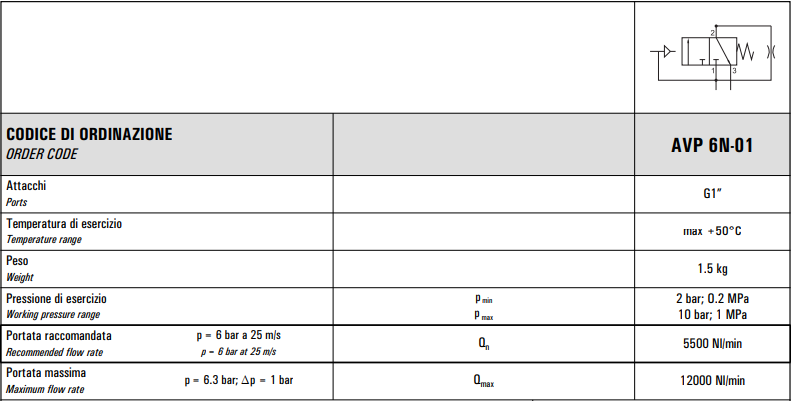 Zawór szybkiego odpowietrzania i wolnego startu G1″ AVP 6