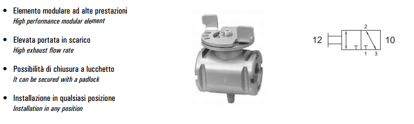 Zawór zamykający 3/2 G1” SR-M6N