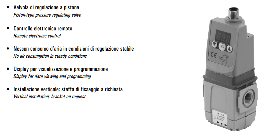 Proporcjonalny regulator ciśnienia  elektronicznie sterowan