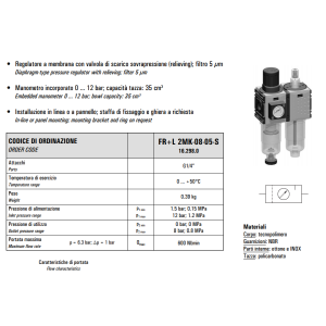 Jednostka przygotowania powietrza mini G1/4” FR+L 2MK-08-0