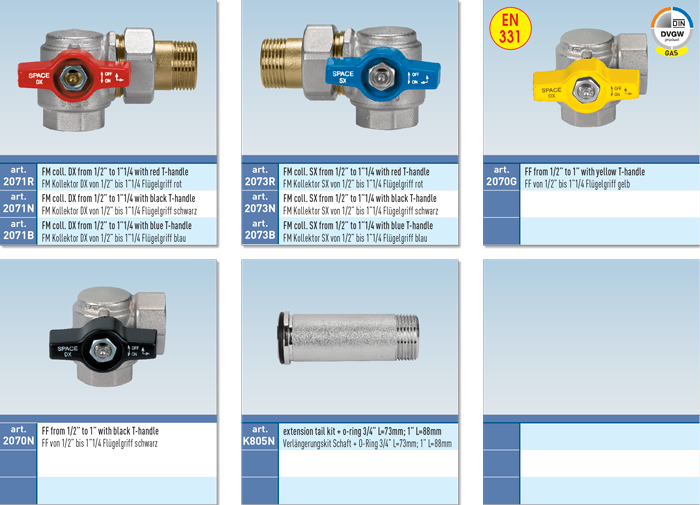 Zawór kulowy serii SPACE