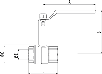 Zawór kulowy serii EXTENSION L