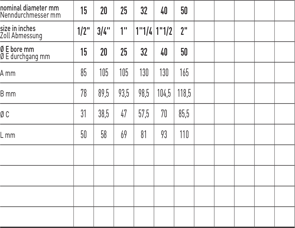 Zawór kulowy serii EXTENSION L