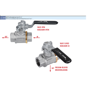 Zawór kulowy serii AIRY LOCK