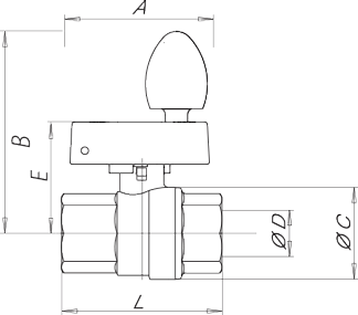 Zawór kulowy do wody serii GALAXY KEY