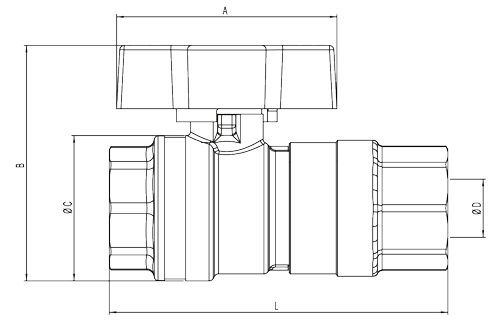 Zawór kulowy do wody serii ASTER FLOW