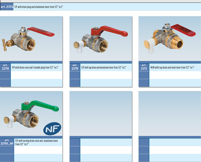 Zawór kulowy do wody serii ASTER ACS SPURGO