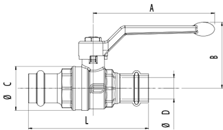 Zawór kulowy do wody serii PRESSTIGE