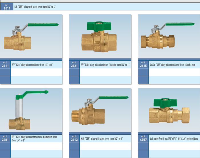 Zawór kulowy do wody serii ISIS