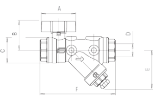 Zawór kulowy do wody serii ISIS FILTRO