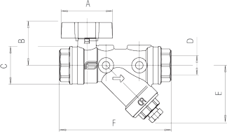 Zawór kulowy do wody serii ISIS FILTRO