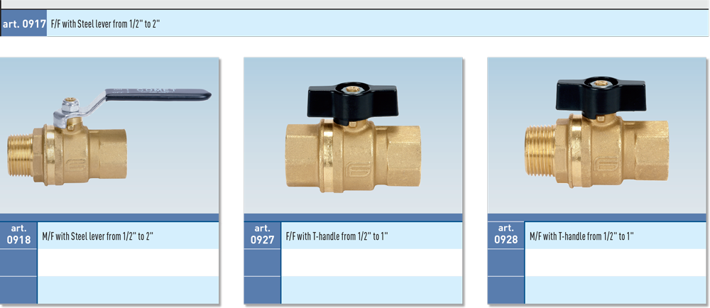 Zawór kulowy do wody serii COMET DZR