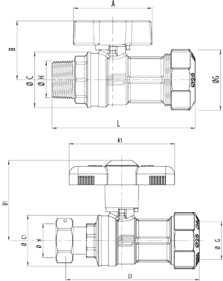 Zawór kulowy do wody serii TOF COMET