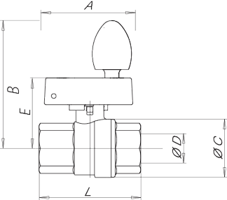 Zawór kulowy do gazu serii VENUS KEY