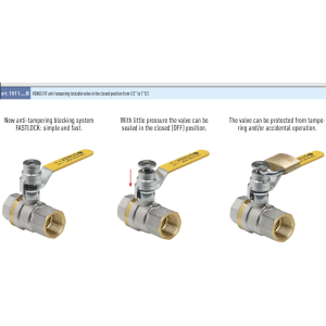 Zawór kulowy do gazu serii VENUS FASTLOCK