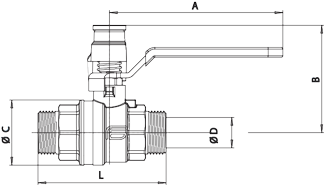 Zawór kulowy do gazu serii VENUS FASTLOCK M