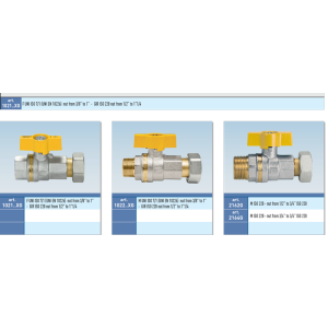 Zawór  kulowy do gazu serii VENUS WITH NUT