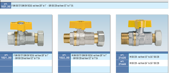 Zawór  kulowy do gazu serii VENUS WITH NUT