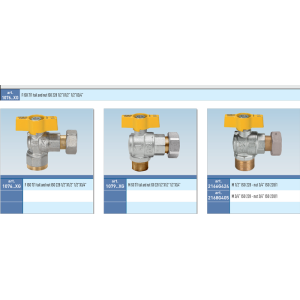 Zawór kulowy do gazu VENUS ANGLE WITH NUT