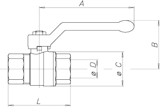 Zawór kulowy do gazu serii ATHENA