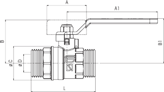 Zawór kulowy do gazu serii SATURN