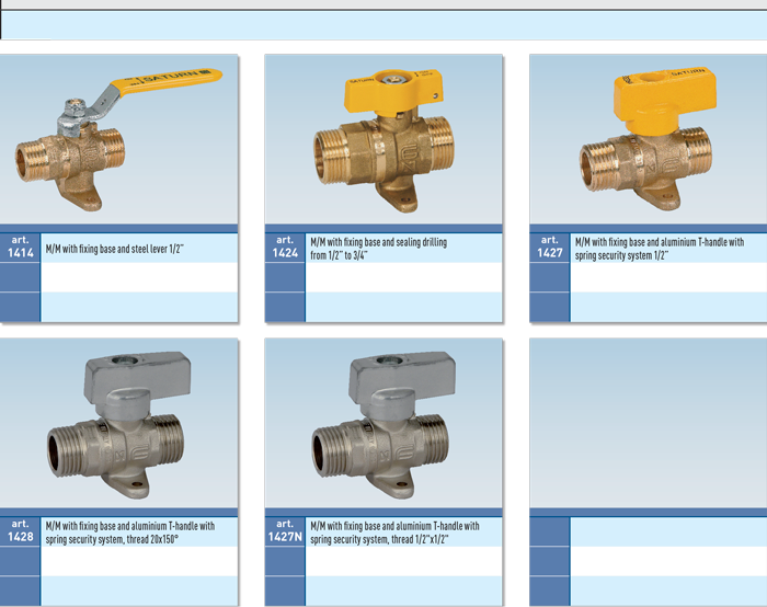 Zawór kulowy do gazu serii SATURN1