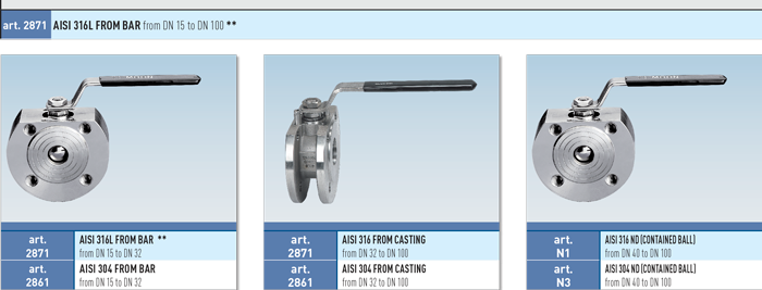 Zawór kulowy serii MOON STAINLESS STEEL