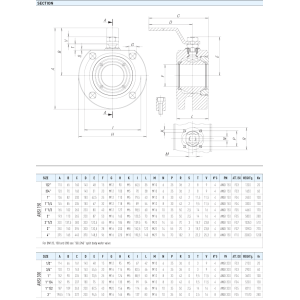Zawór kulowy serii MOON ANSI