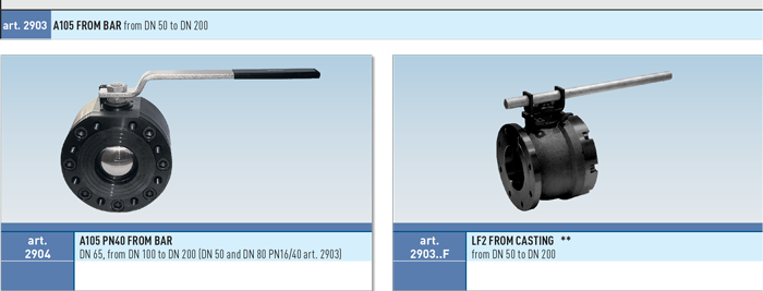 Zawór kulowy serii SELENE CARBON STEEL