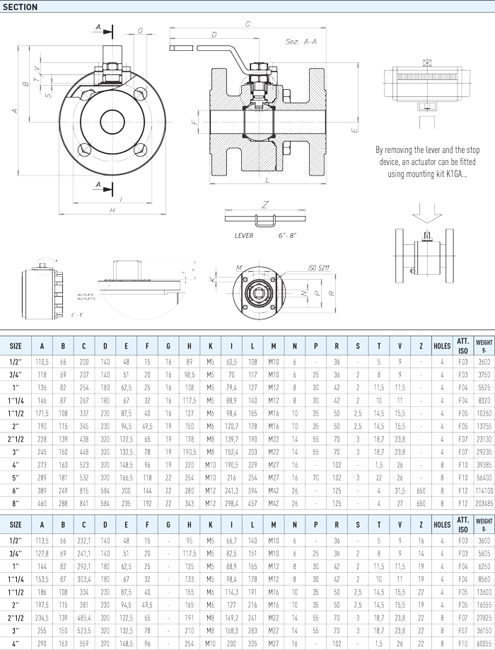 Zawór kulowy serii ANTARES ANSI