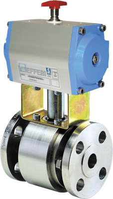 Zawór kulowy serii ANTARES STAINLESS STEEL z siłownikiem p